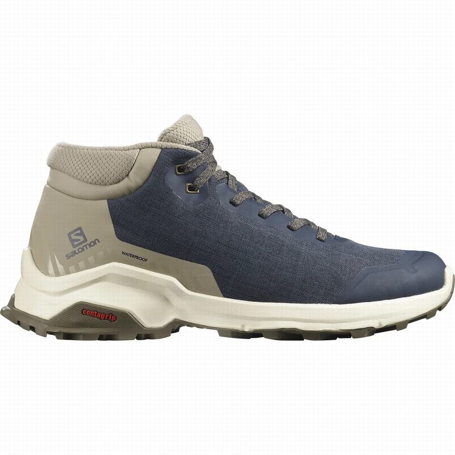 Salomon X Reveal Chukka Climasalomon™ Vattentäta Vinterkängor Herr Marinblå/Khaki [NCD6871LT]